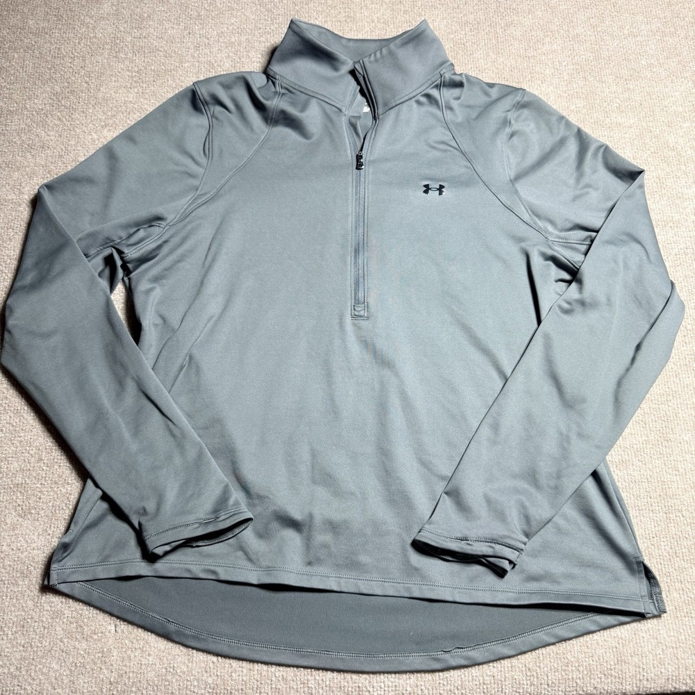 UNDER‎ ARMOUR WOMEN COLDGEAR UA COZY 1/2 ZIP  SHIRT GRAY STYLE 1366982 EUC